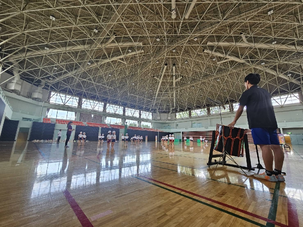 運動会会場練習です
